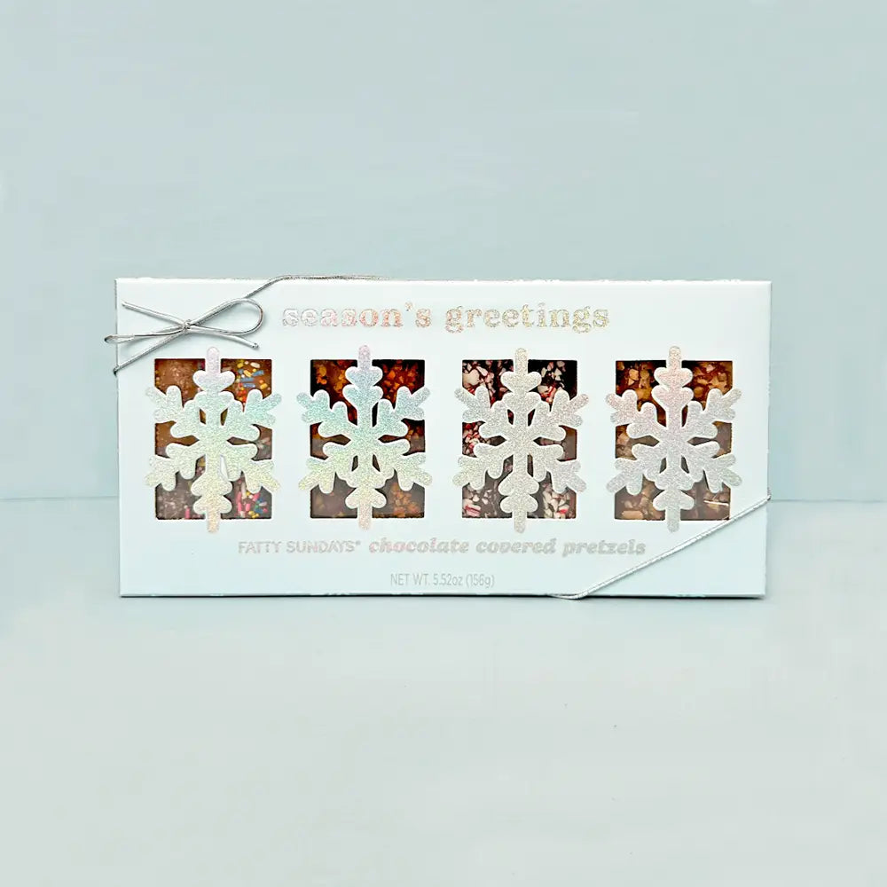 Season Greeting's Gourmet Chocolate Pretzel Set