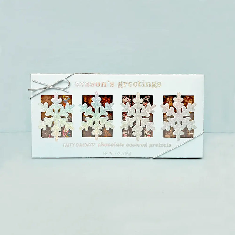 Season Greeting's Gourmet Chocolate Pretzel Set