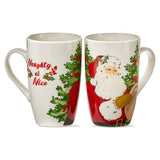 Naughty or Nice Vintage Santa Mug