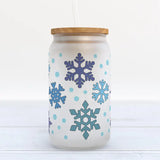 Snowflake Frosted Glass Tumbler