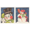 Retro Snowman Swedish Dishcloth Set