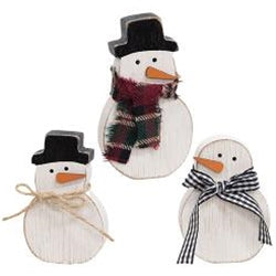 Snowman with Scarf Sitter