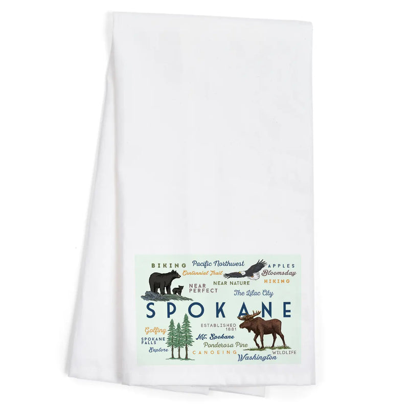 Spokane Icons Tea Towel
