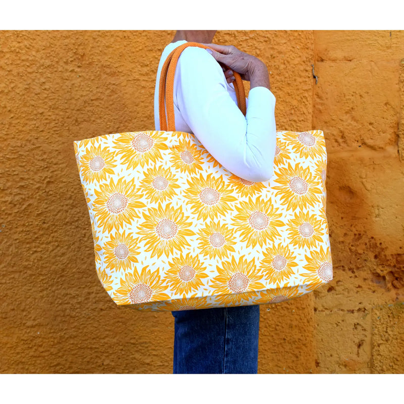 Oversized Sunflower Tote Bag