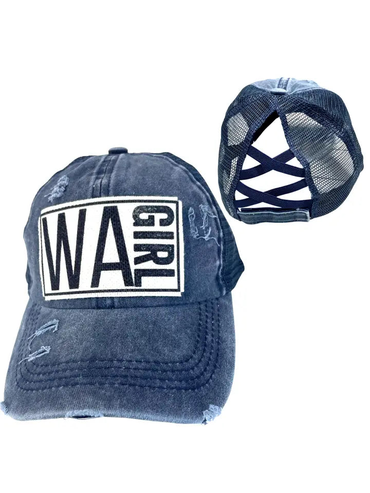 WA Girl Ponytail Hat