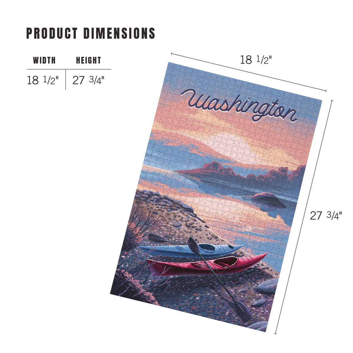 Washington State  Lake and Kayaks Puzzle