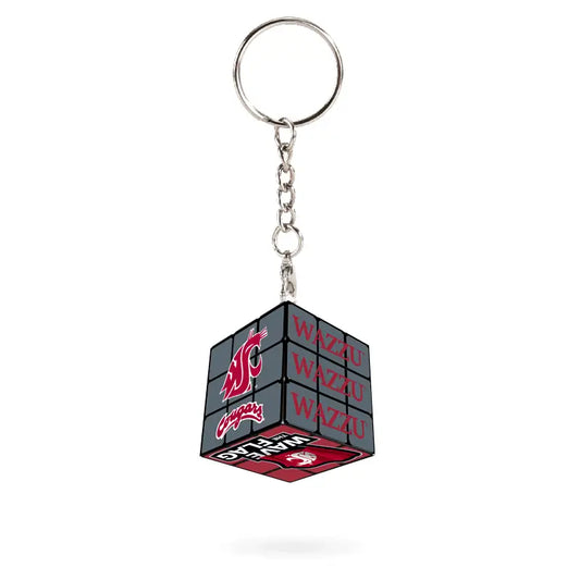 WSU Cougars Swizzle Cube Keychain