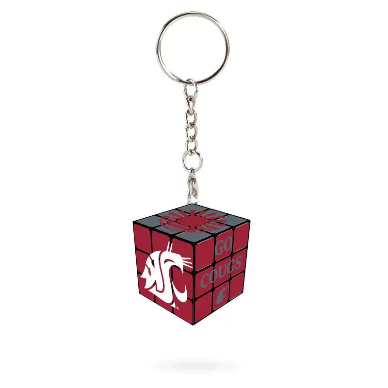 WSU Cougars Swizzle Cube Keychain