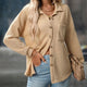 Waffle Knit Button Down Shacket