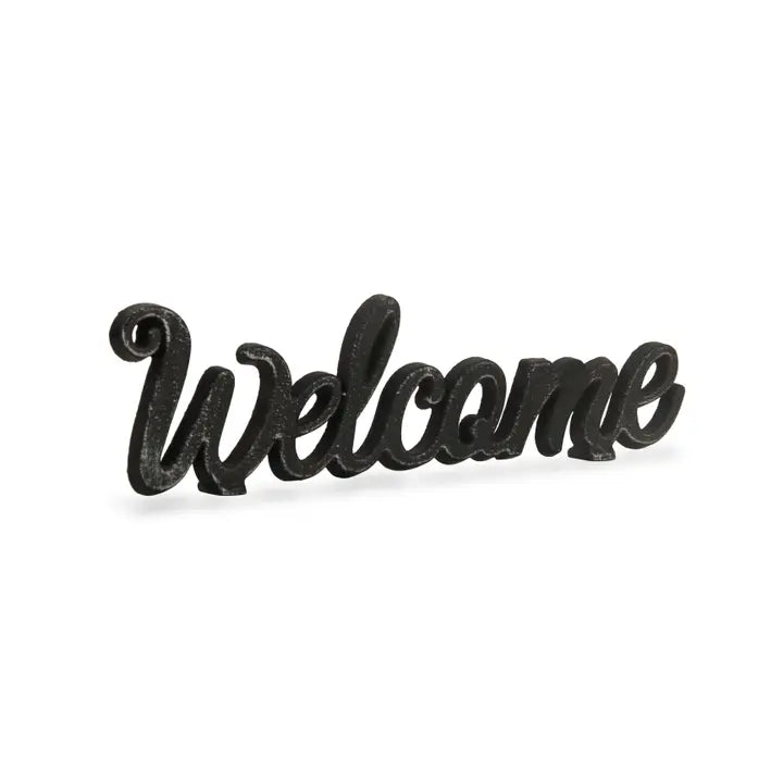 Elegant Cast Iron Welcome Table Decor'