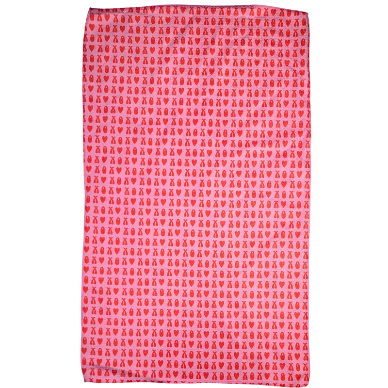 Valentine's Waffle Weave Dishtowel