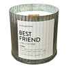 Best Friend Rustic Farmhouse Wood Wick Candle