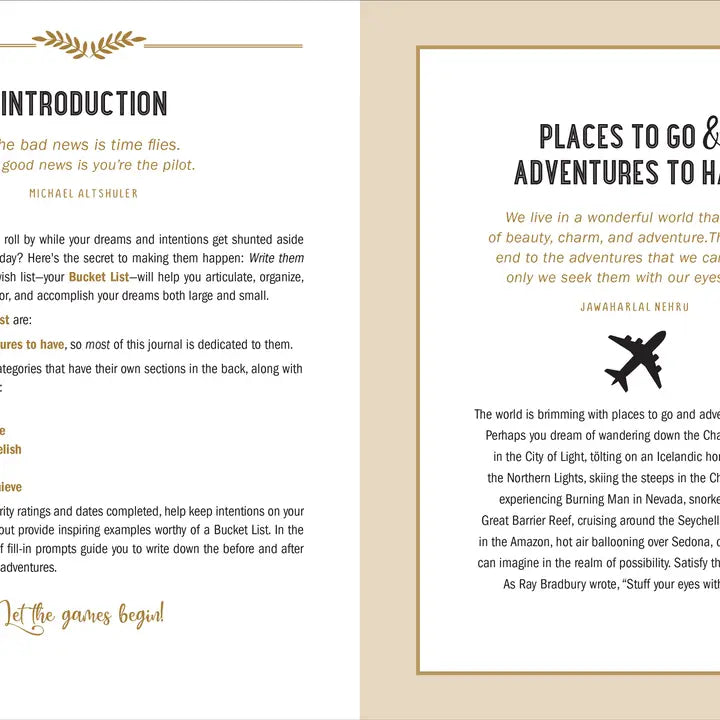 My Bucket List: Living the Dream Journal