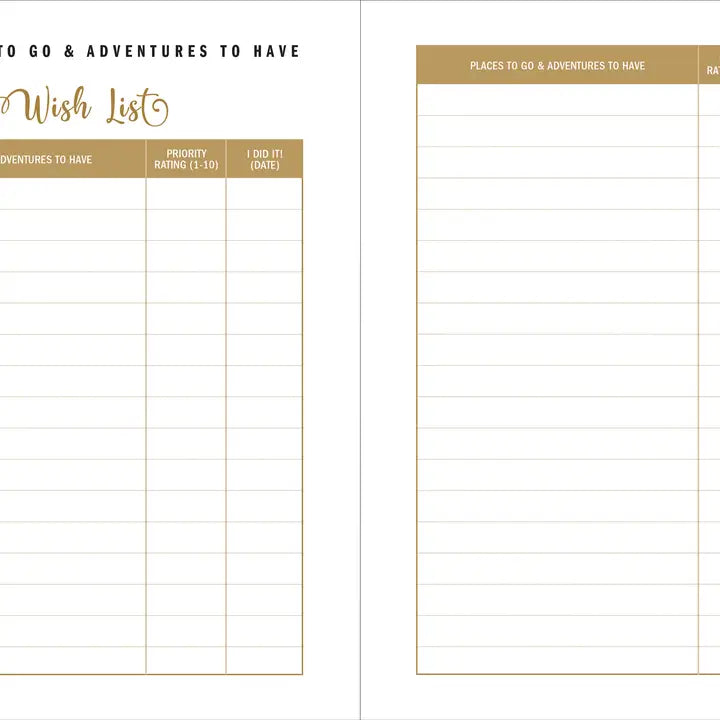 My Bucket List: Living the Dream Journal