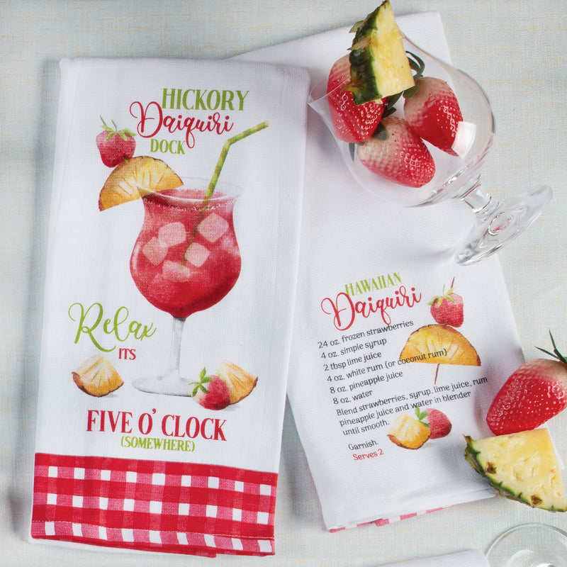 Summer Sippin' Dual Purpose Terry Kitchen Towel