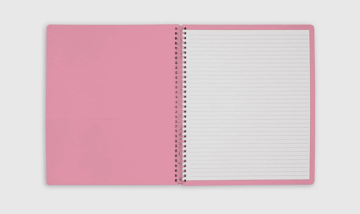 Mosaic Floral  Large Spiral Notebook