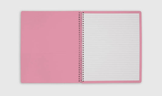 Mosaic Floral  Large Spiral Notebook