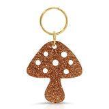 Mushroom Glitter Keychain