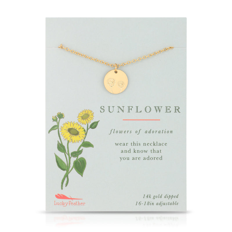Botanical Sunflower Necklace