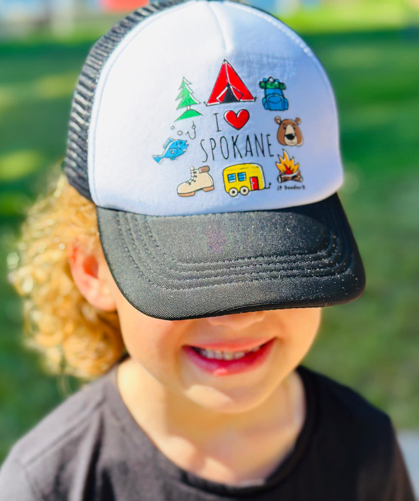I Love Spokane Kids Trucker Hat