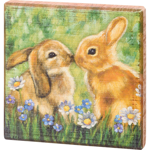 Happy Easter Wooden Block