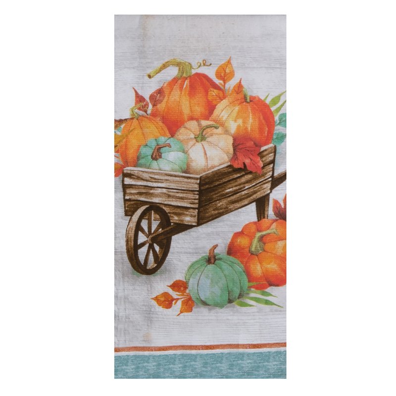 Harvest Blessings Pumpkin Wheelbarrow Dual Purpose Towel