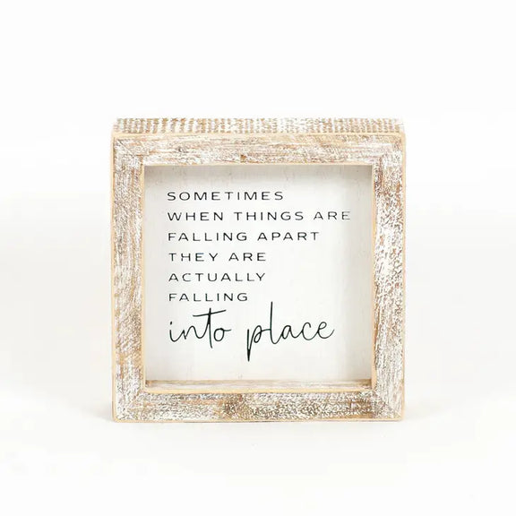 Fall Apart Box Framed Box Sign - Things Falling Apart – Simply Northwest
