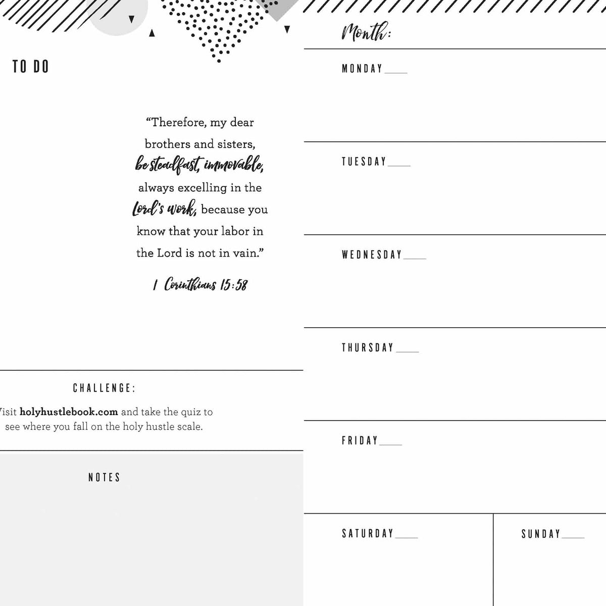 Holy Hustle Planner