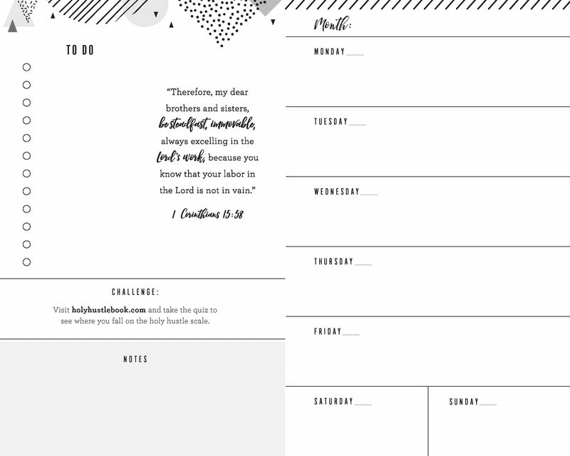 Holy Hustle Planner