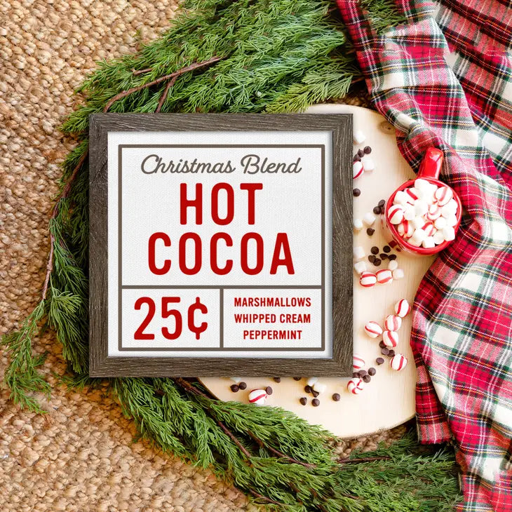 Christmas Blend Hot Cocoa Sign