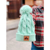 Cable Knit Mint Beanie