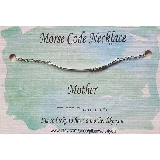 Morse Code Necklace in Gift Box
