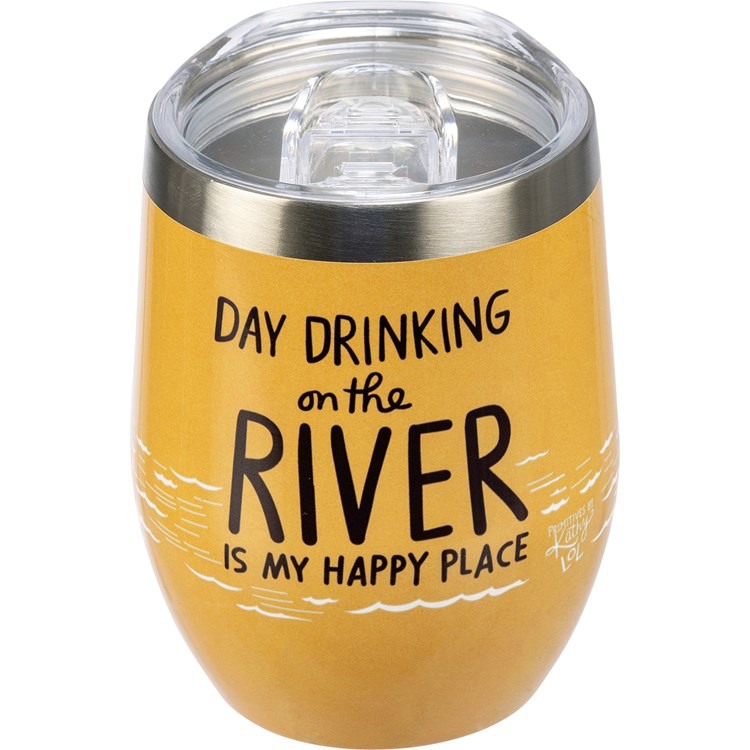 Wine Tumbler - Day Drinking on the River