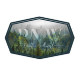 Pacific Northwest Fog & Forest Diecut Sticker