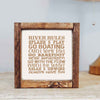 River Rules Wooden Sign