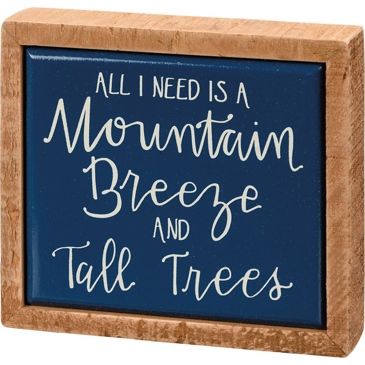 Box Sign Mini - Mountain Breeze