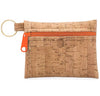 Cork & Faux Leather Key Chain Coin Purse