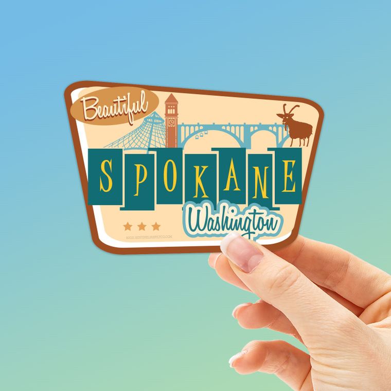 Retro Spokane Sticker