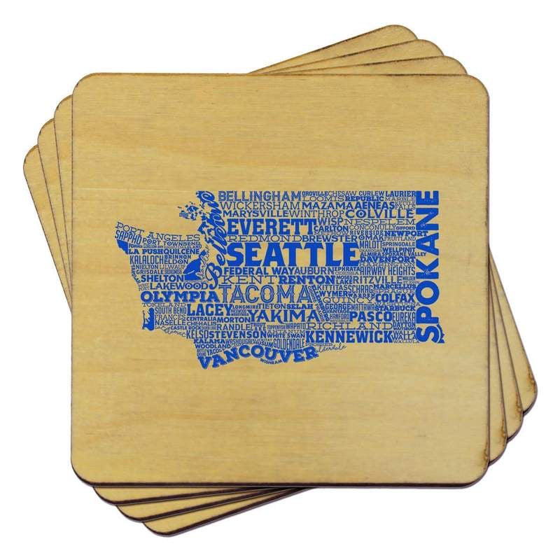 Washington Typography Coaster Set
