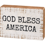 Block Sign - God Bless America