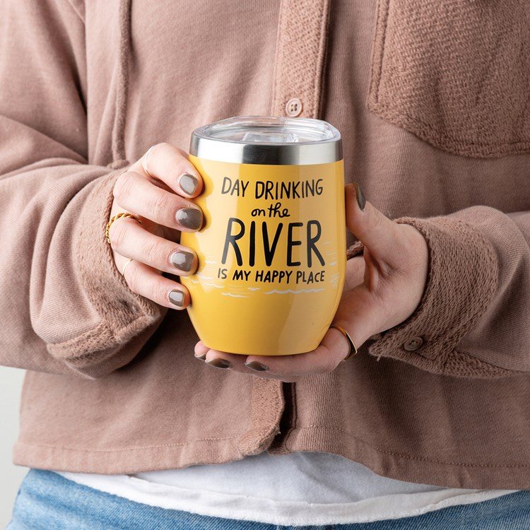 Wine Tumbler - Day Drinking on the River