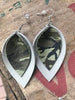 Camo Leather Earrings