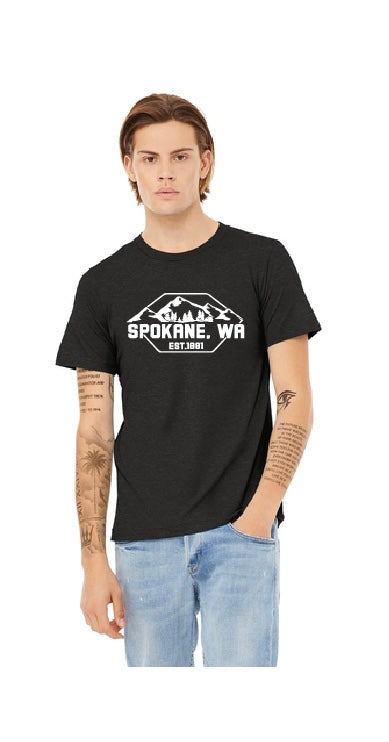 Spokane T-Shirt with Mountains