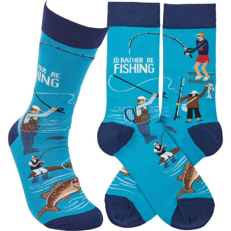 Socks - I'd Rather be Fishing – Simply Northwest