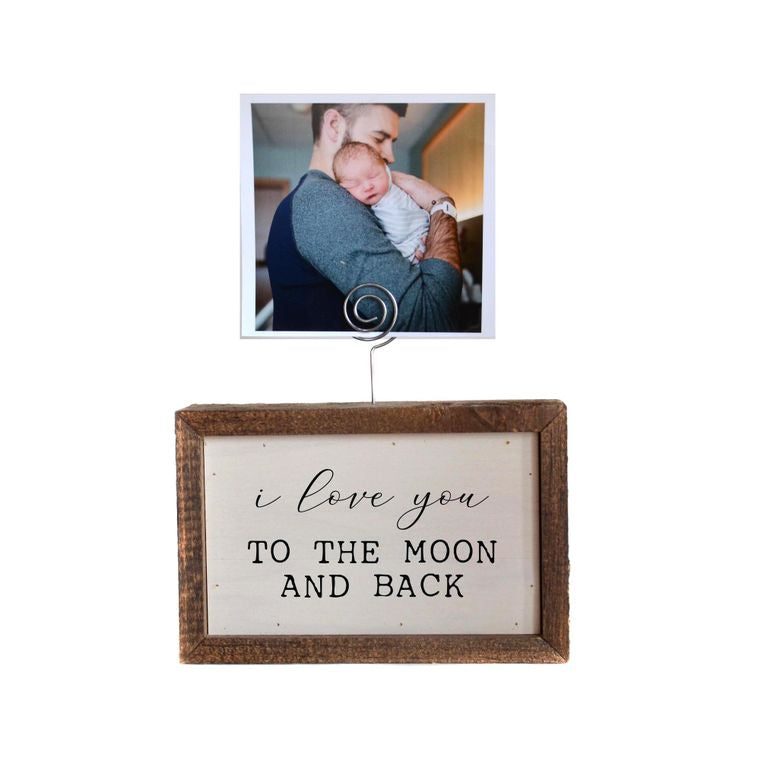 I Love You to Moon and Back Photo Block