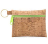 Cork & Faux Leather Key Chain Coin Purse