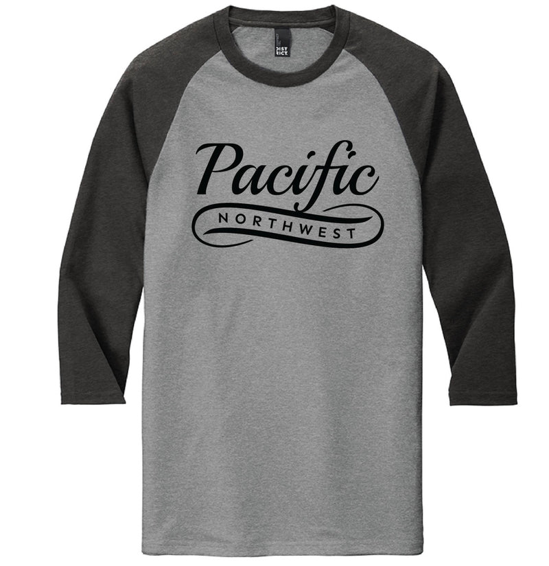Pacific Northwest Grey and Black Baseball Tee