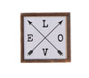 Love with Arrows Wooden Sign