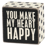 Box Sign - Heart Happy