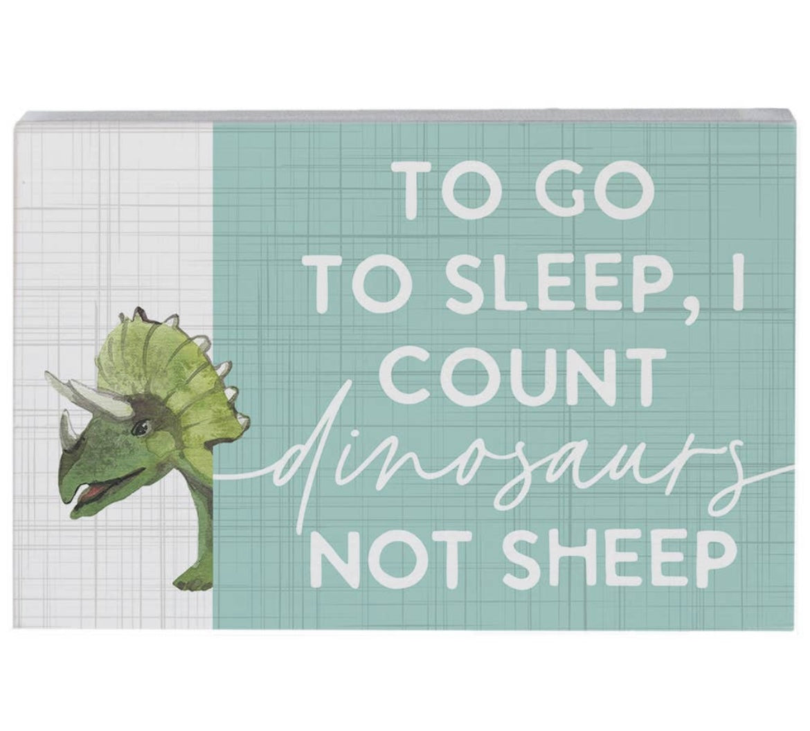 Count Dinosaurs Block Sign